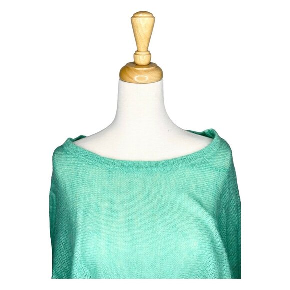 Wool Blend Dolman Sleeve Sweater Mint Green Teal Size M Freckled Poppy - Picture 2 of 7